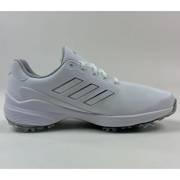 Adidas ZG23 White Silver Mens Golf Shoes Soft Spikes Water Resistant HO3671