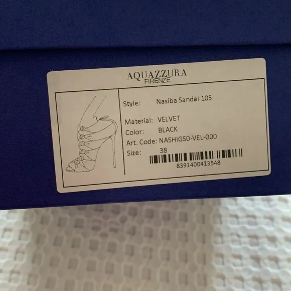 AQUAZZURA NASIBA SANDAL size 38