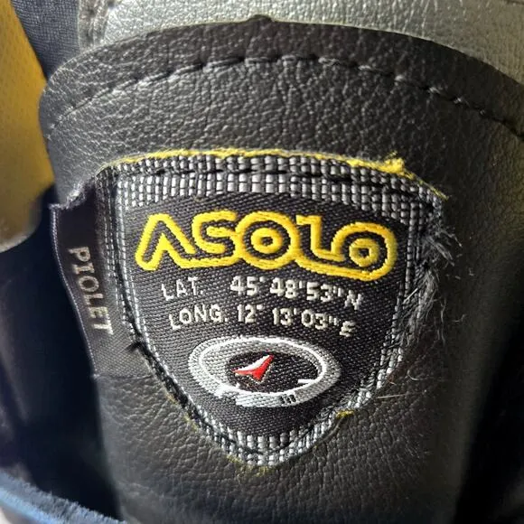 ASOLO Piolet Men's Leather Gore-Tex Trekking Alpine Hiking Boots Black Size 9.5