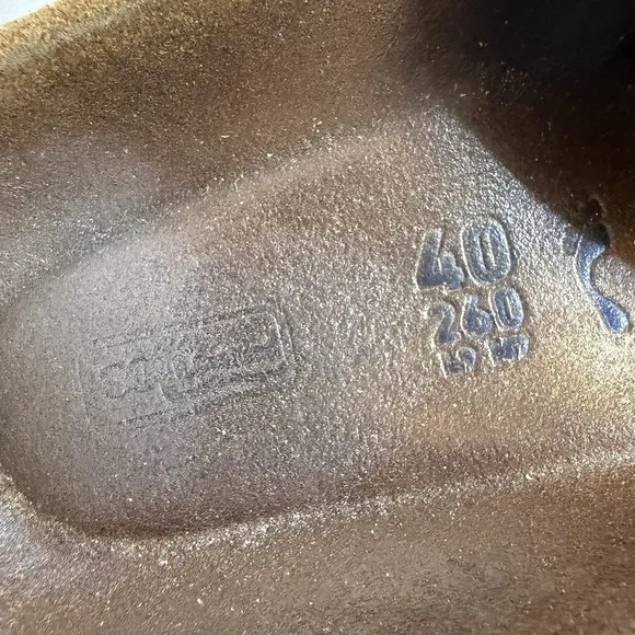 Birkenstock Arizona L‎ 9 Suede Leather Sandals Brown/Beige 40 White Bottom SFB