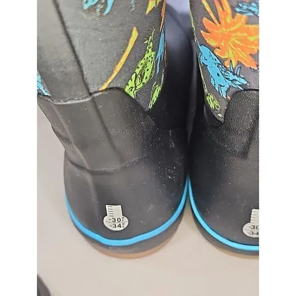 Bogs‎ Classic II Dinosaur Kid's Rain Boots, Black Multi, K2 Size Youth 6