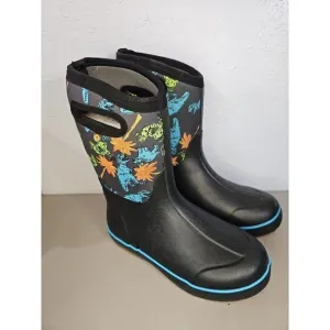 Bogs‎ Classic II Dinosaur Kid's Rain Boots, Black Multi, K2 Size Youth 6