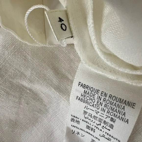 Bonpoint Women’s White Linen Shorts | Size 40 | NWT $285 Retail