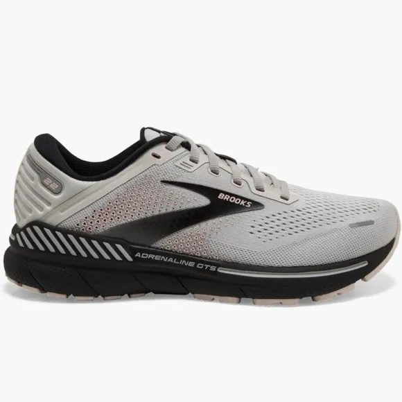 Brooks Adrenaline 22 GTS Womens Running Shoes - Gray and Black - Size 8.5 W