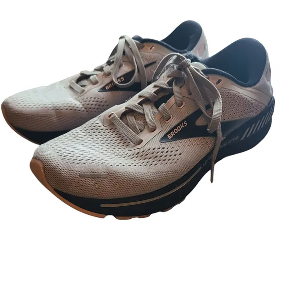 Brooks Adrenaline 22 GTS Womens Running Shoes - Gray and Black - Size 8.5 W
