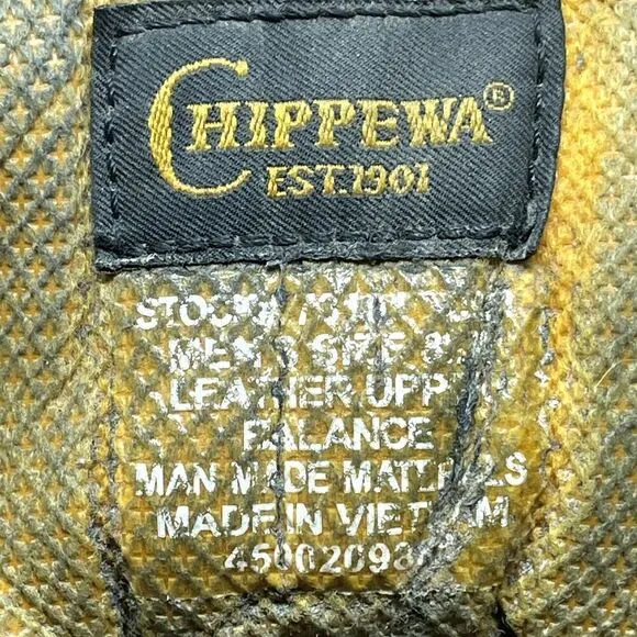Chippewa Original Waterproof Insulated Steel Toe Logger Boots Men's Size 8.5