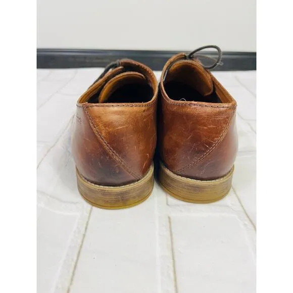 Clarks brown leather men's dress shoes sz 12