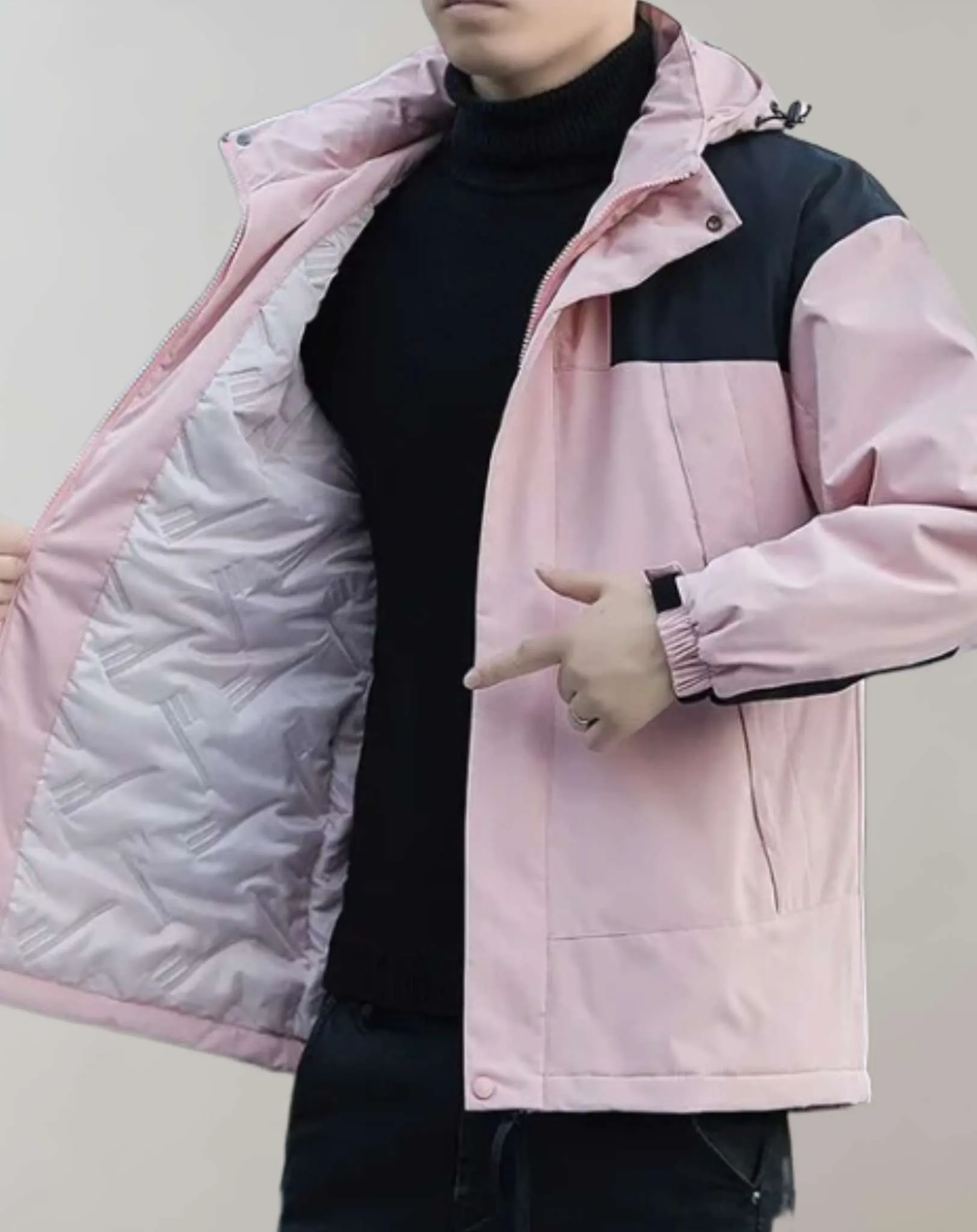 Color-Block Insulated Jacket | Lightweight and Warm | Modern Winter Style