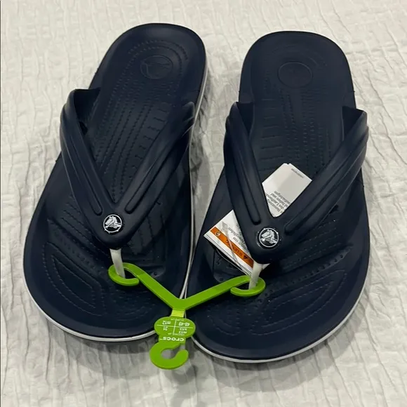 Crocs Navy Flip Flops