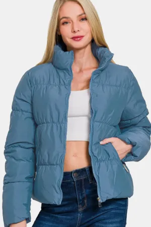 Cropped Puffer Jacket | Quilted Design | Warm and Lightweight