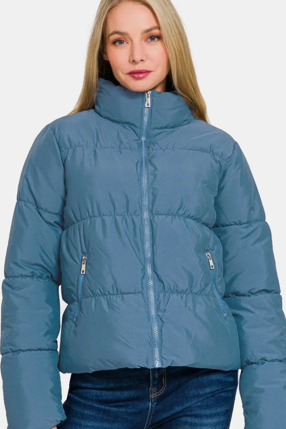 Cropped Puffer Jacket | Quilted Design | Warm and Lightweight