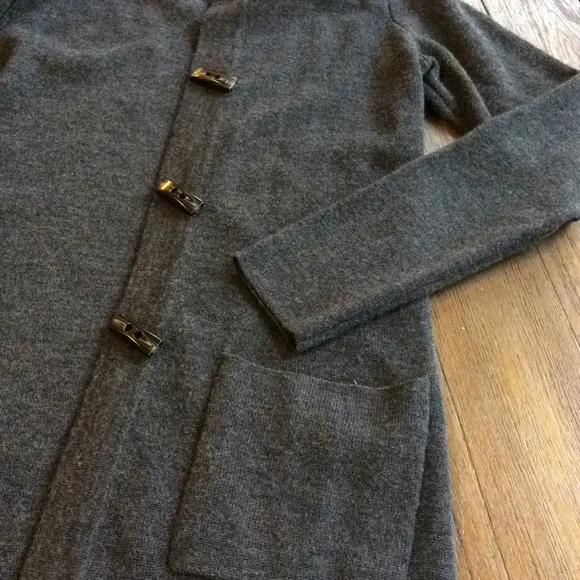 Ellen Tracy Merino Wool Blend Long Cardigan