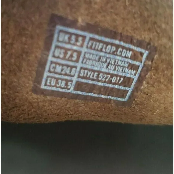 FitFlop Tan Loaff Moc Shoe Lace Up Soft Nuebuck