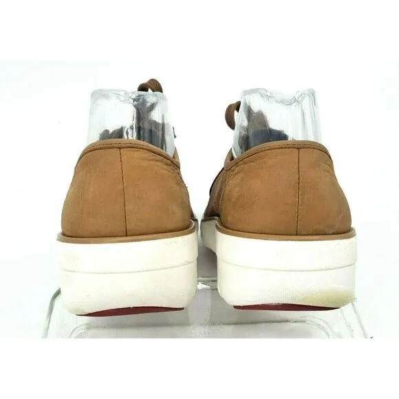 FitFlop Tan Loaff Moc Shoe Lace Up Soft Nuebuck