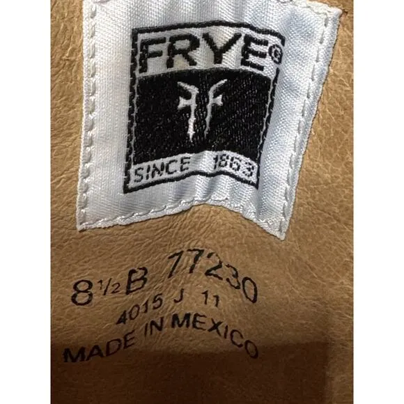 FRYE - JANE STITCH - 77230 - Women's Brown Leather Boots - Size 8 1/2 B
