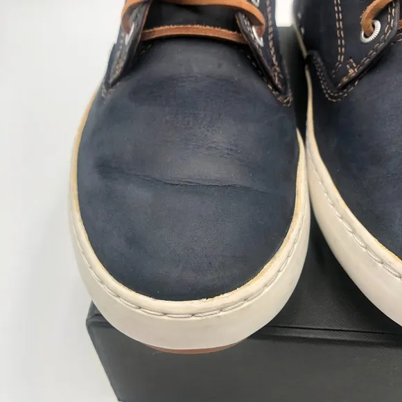 FRYE Norfolk Deck Shoes Men's Size 9.5  Indigo Sun wash Nubuck Leather 3480117