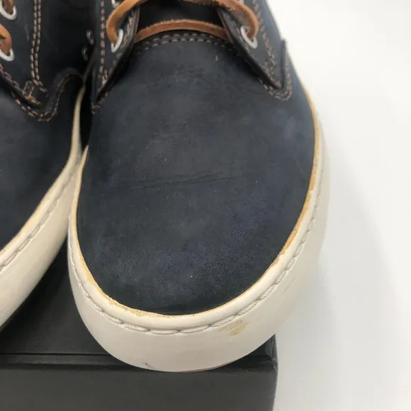 FRYE Norfolk Deck Shoes Men's Size 9.5  Indigo Sun wash Nubuck Leather 3480117