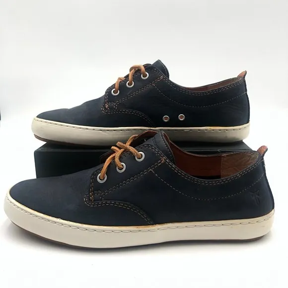 FRYE Norfolk Deck Shoes Men's Size 9.5  Indigo Sun wash Nubuck Leather 3480117