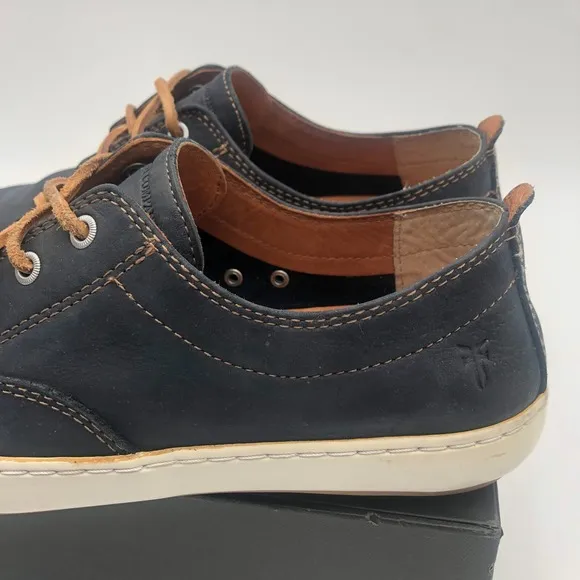 FRYE Norfolk Deck Shoes Men's Size 9.5  Indigo Sun wash Nubuck Leather 3480117