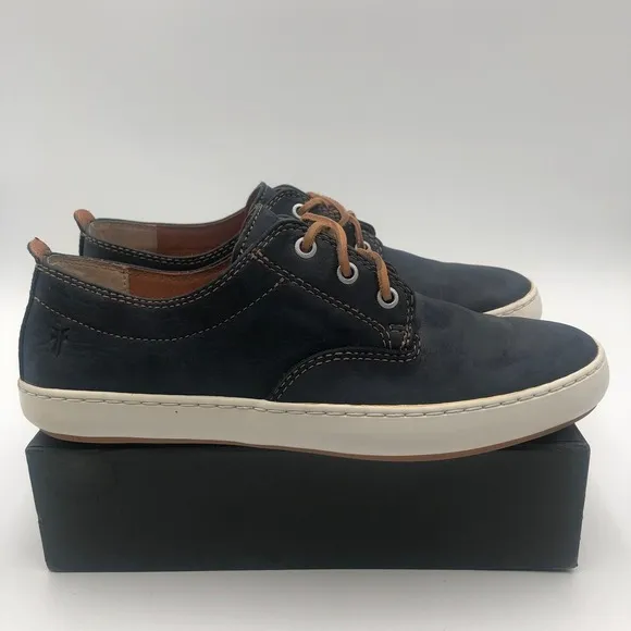 FRYE Norfolk Deck Shoes Men's Size 9.5  Indigo Sun wash Nubuck Leather 3480117