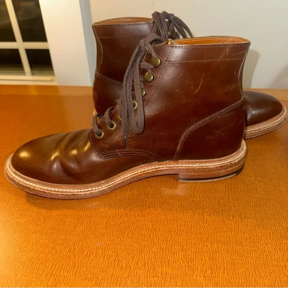 Grant Stone Diesel Boots with Lace-Up Design 8.5D