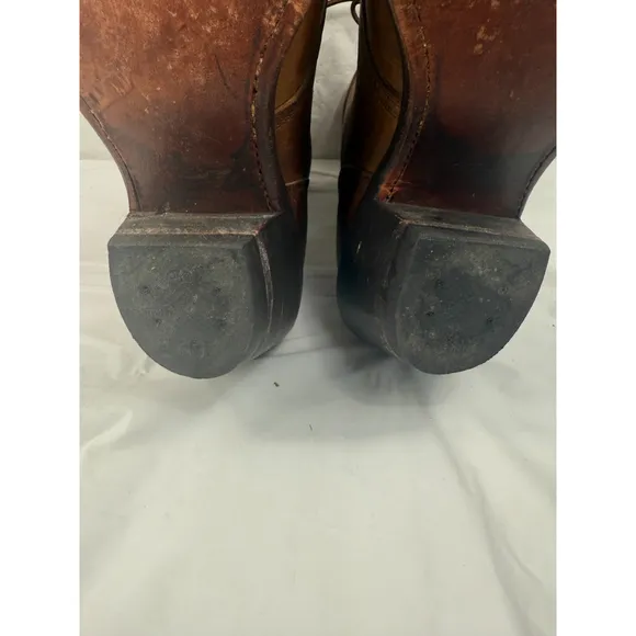 Justin USA L596 Leather Western Roper Kiltie Granny Packer BOOTS Women's 7.5 B