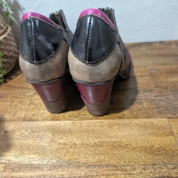 L’Artiste Raina Spring Step Ankle Bootie Boot Zip Floral Sz 38 US 7.5 - 8 M