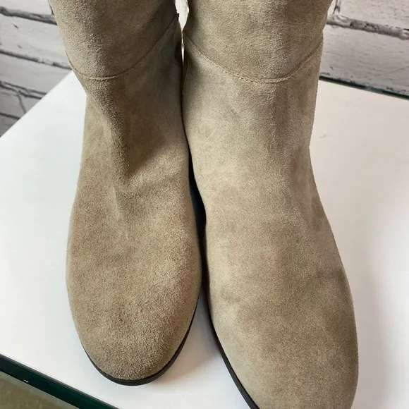 Lucky Brand Calypso Dune Tall Suede Boots Wide Calf Boots Size 12 NWOT Riding