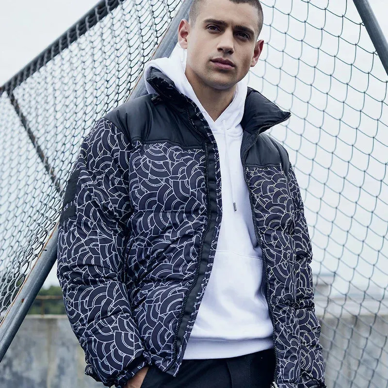 Men's Hip-Hop Leopard Print Winter Jacket
