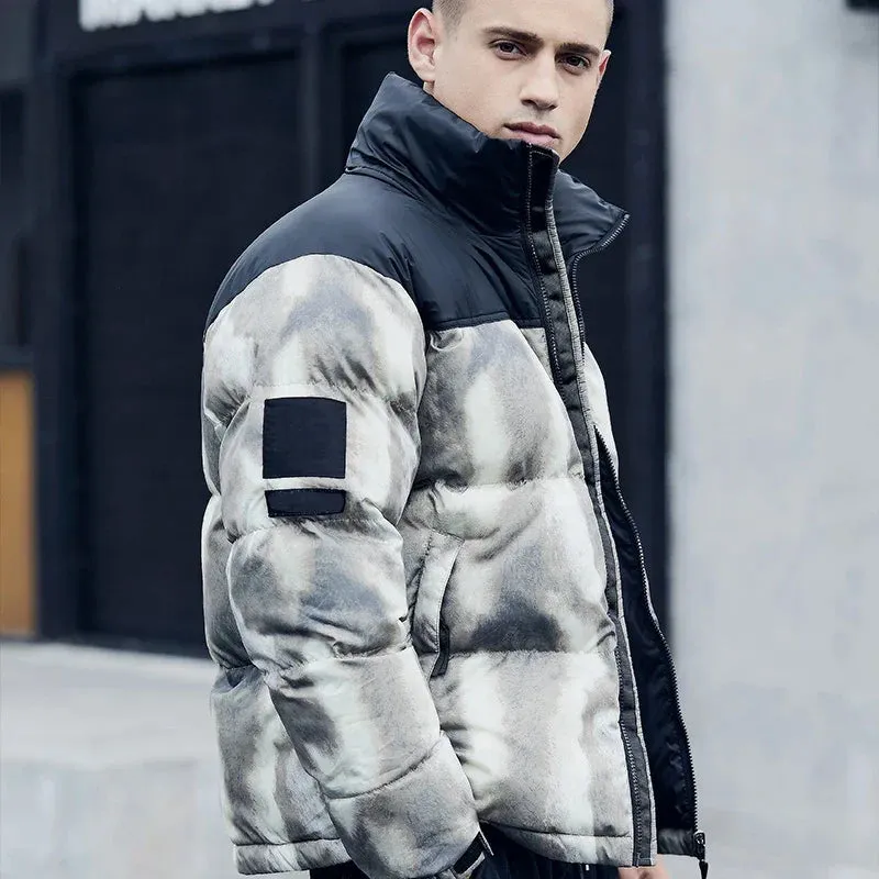 Men's Hip-Hop Leopard Print Winter Jacket