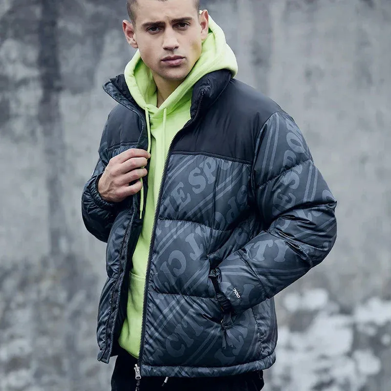 Men's Hip-Hop Leopard Print Winter Jacket