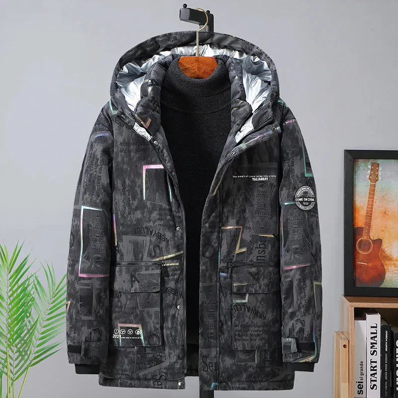 Men's Plus-Size Camouflage Padded Jacket – 10XL Winter Coat