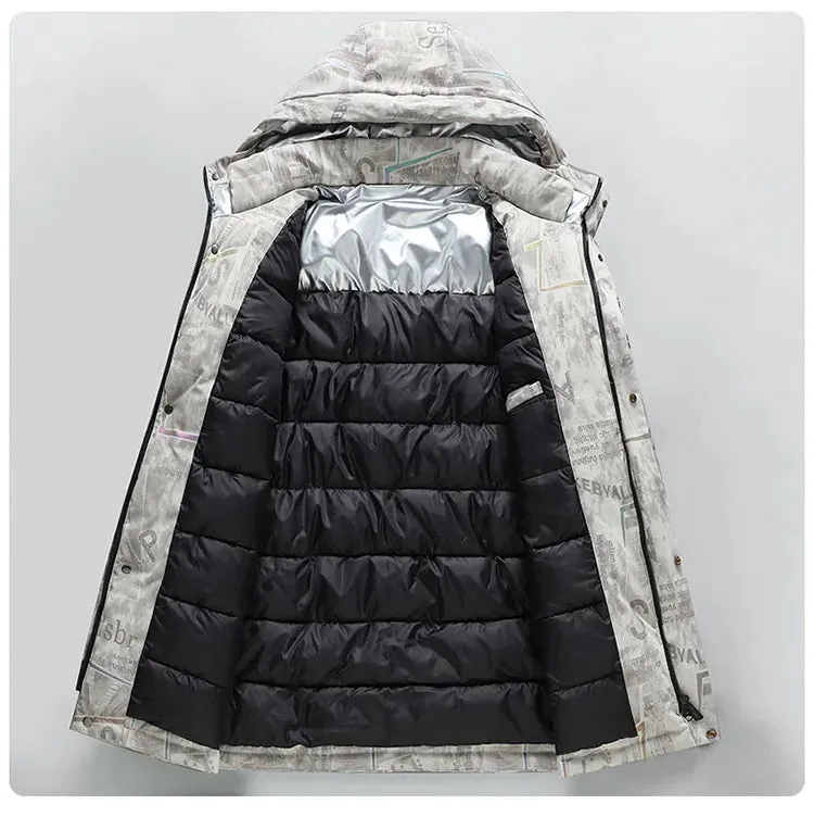 Men's Plus-Size Camouflage Padded Jacket – 10XL Winter Coat
