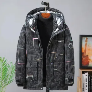 Men's Plus-Size Camouflage Padded Jacket – 10XL Winter Coat