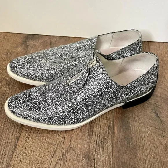 Miista London Speckled Zip Up Loafer Shoes