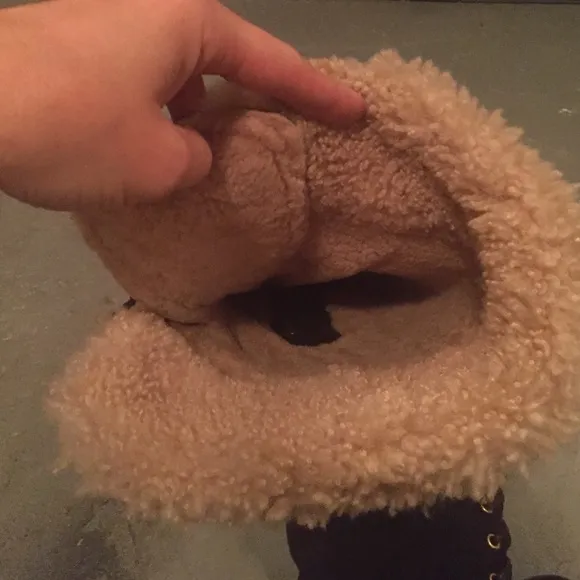 Mui mui brown suede real fur lined snow boots
