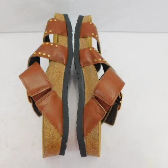 NAOT Women's Carolina Slide Sandal Soft Chestnut Leather Size 7- EU 38 New