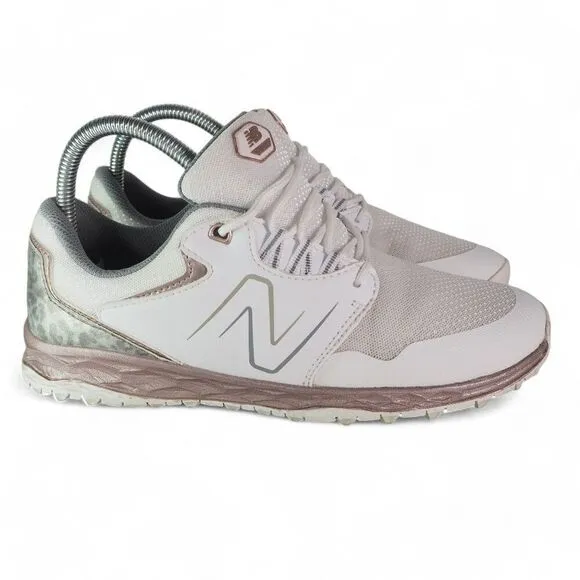 New Balance Fresh Foam Links v2 Golf Shoes White Rose Gold NBGW4006WRG Women's 7