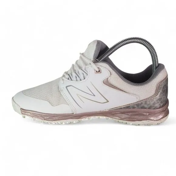 New Balance Fresh Foam Links v2 Golf Shoes White Rose Gold NBGW4006WRG Women's 7