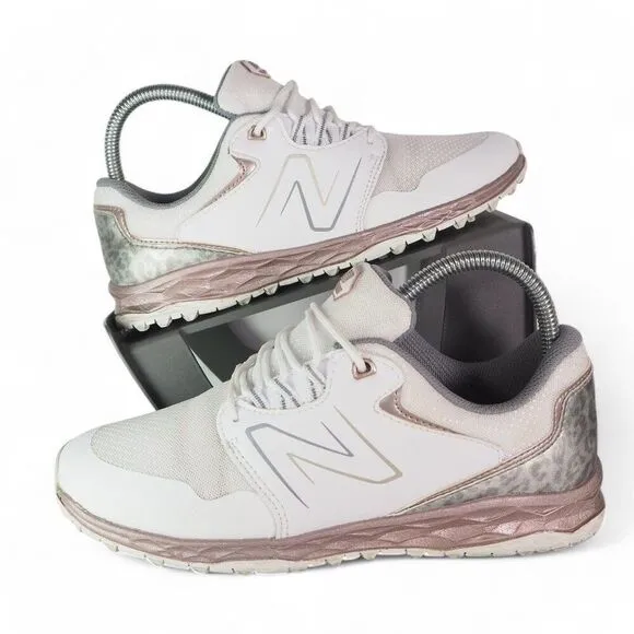 New Balance Fresh Foam Links v2 Golf Shoes White Rose Gold NBGW4006WRG Women's 7