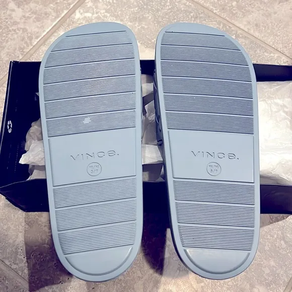 NEW Vince Watley Slide Sandals, Highwater Blue, Size 9 New in Box