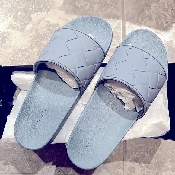 NEW Vince Watley Slide Sandals, Highwater Blue, Size 9 New in Box