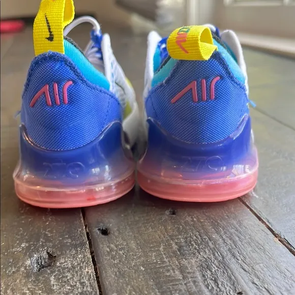 Nike Kids Air Max Shoes - White, Blue, Yellow