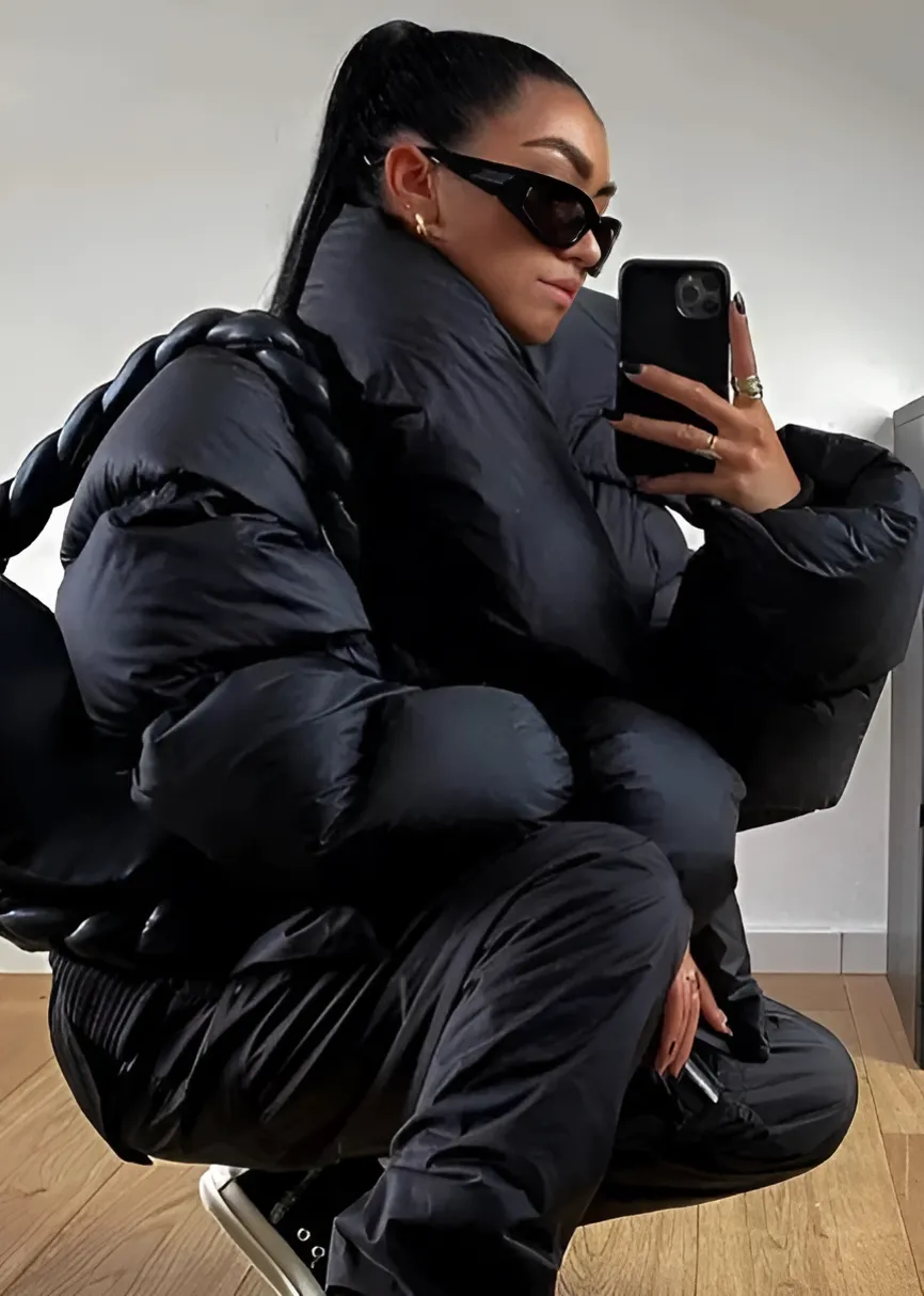 Oversized Puffer Jacket | High Collar | Street Style Essential