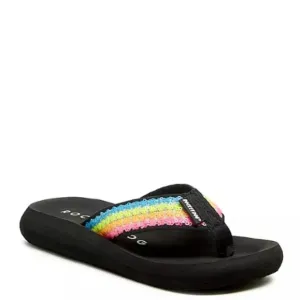 Rocket Dog Black Sandals with Rainbow Straps