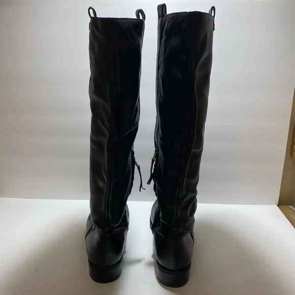 Sam Edelman &quot;Prina” Studded Soft Black Leather Knee High Riding Boots size 11