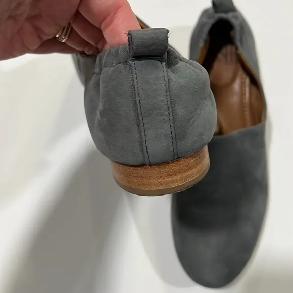 Sofft - Kaity, gray suede leather, flat/slip ons, 39 or 8