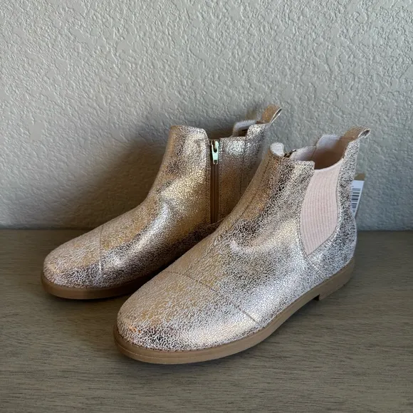 TOMS Kids Charlie Ankle Boots – Pink – Size 4 Girl