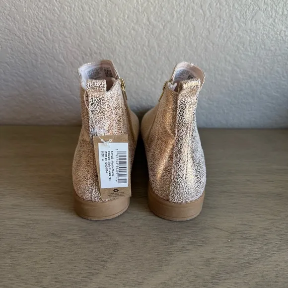 TOMS Kids Charlie Ankle Boots – Pink – Size 4 Girl