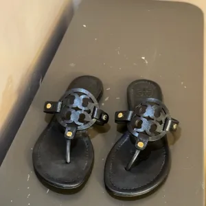 Tory Burch Miller Black Sandals with Cutout Design